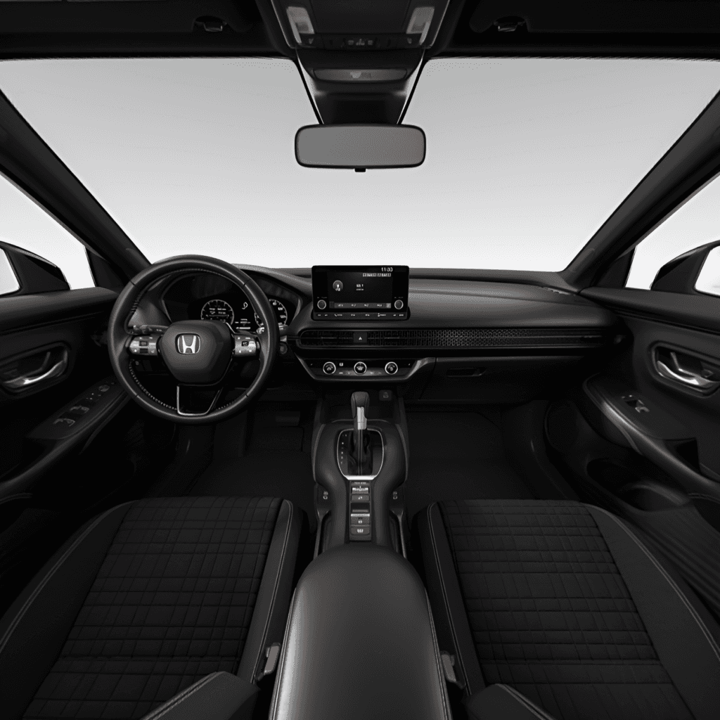 2025 Honda HR-V LX Gray Cloth interior view.