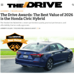 The Best Value of 2026 is the Honda Civic Hybrid, via the Drive
