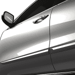 body side molding silver