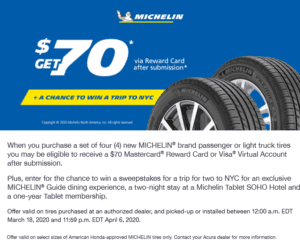 Michelin Tire Rebate St Louis