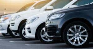 Row of SUVs