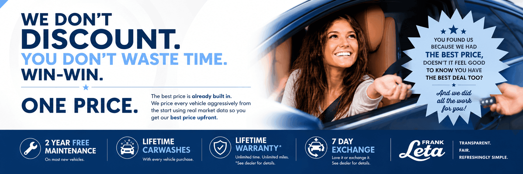 Frank Leta Best Price Lifetime Warranty