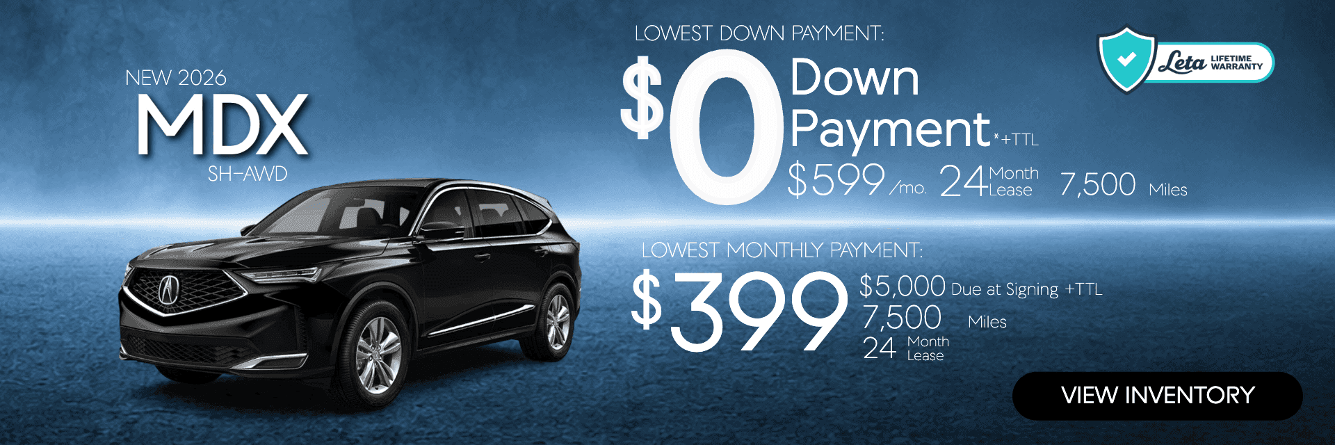 Acura MDX $399/mo $0 Down Frank Leta Acura St. Louis