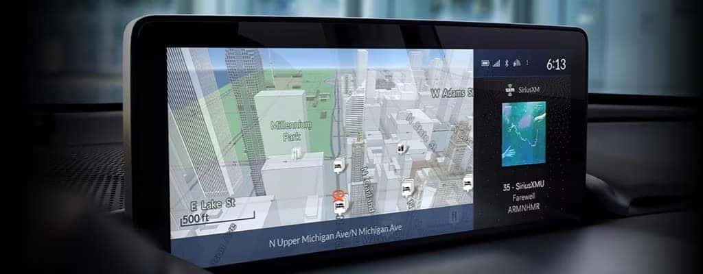 Acura RDX 10.2-inch centre display showing built-in navigation