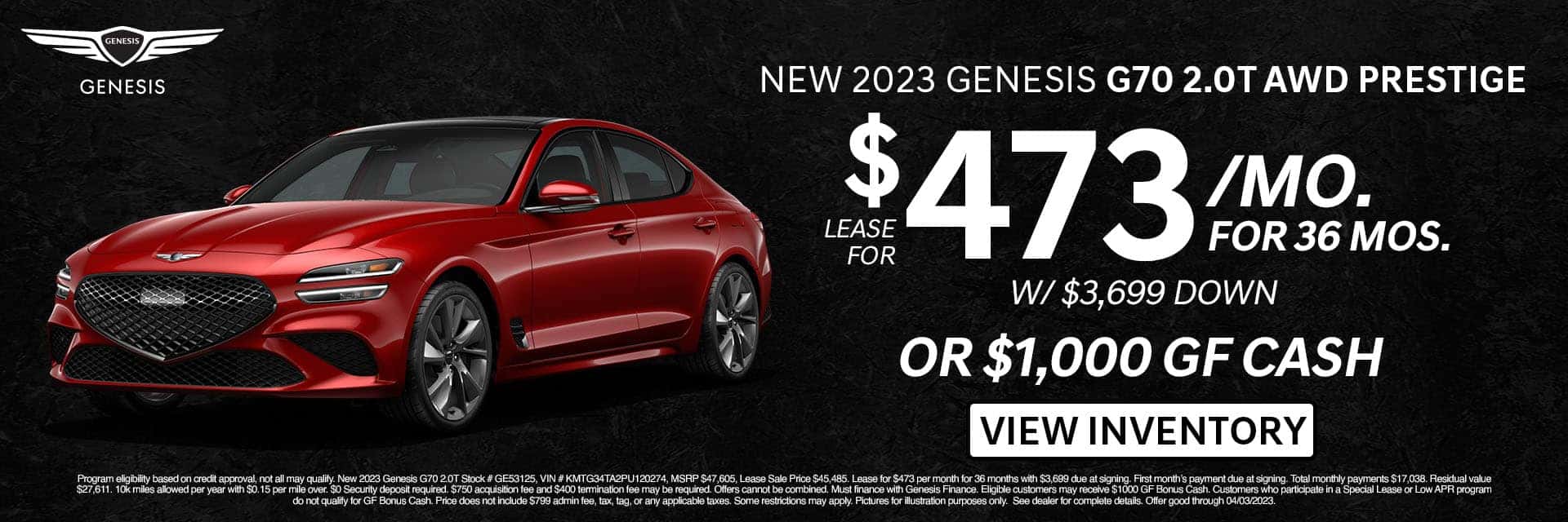 GOH-March 2023-2023 Genesis G70