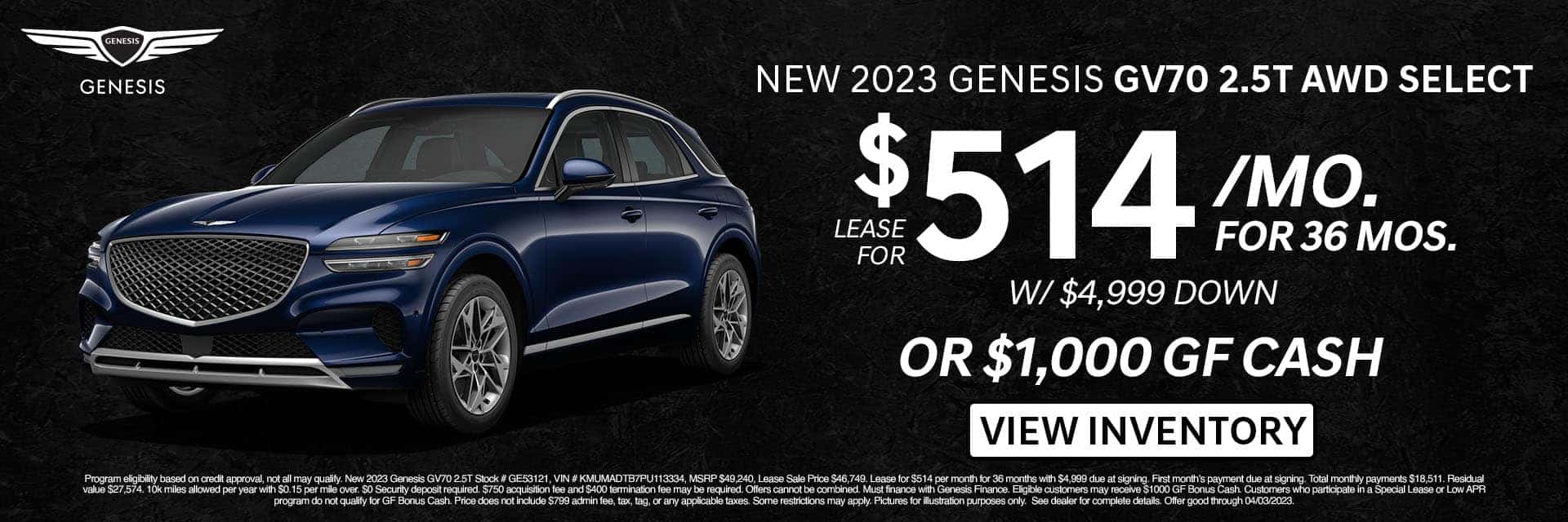 GOH-March 2023-2023 Genesis GV70