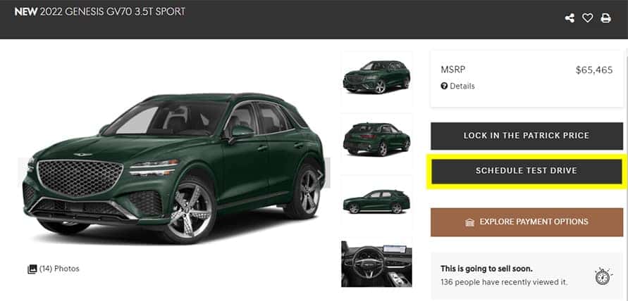 Schedule Test Drive at Genesis of Schau,mburg