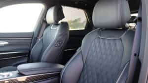 Genesis GV70 interior showcasing premium Nappa leather seats and luxurious cabin design