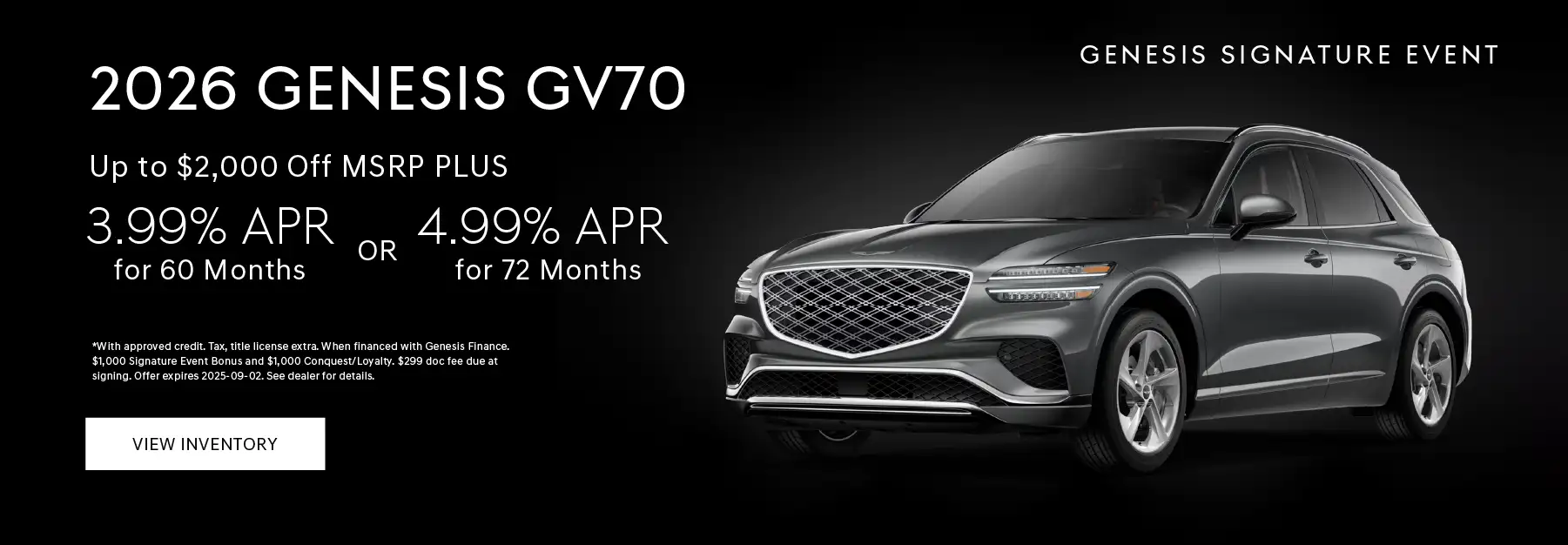 Woodhouse Genesis Offer GV70