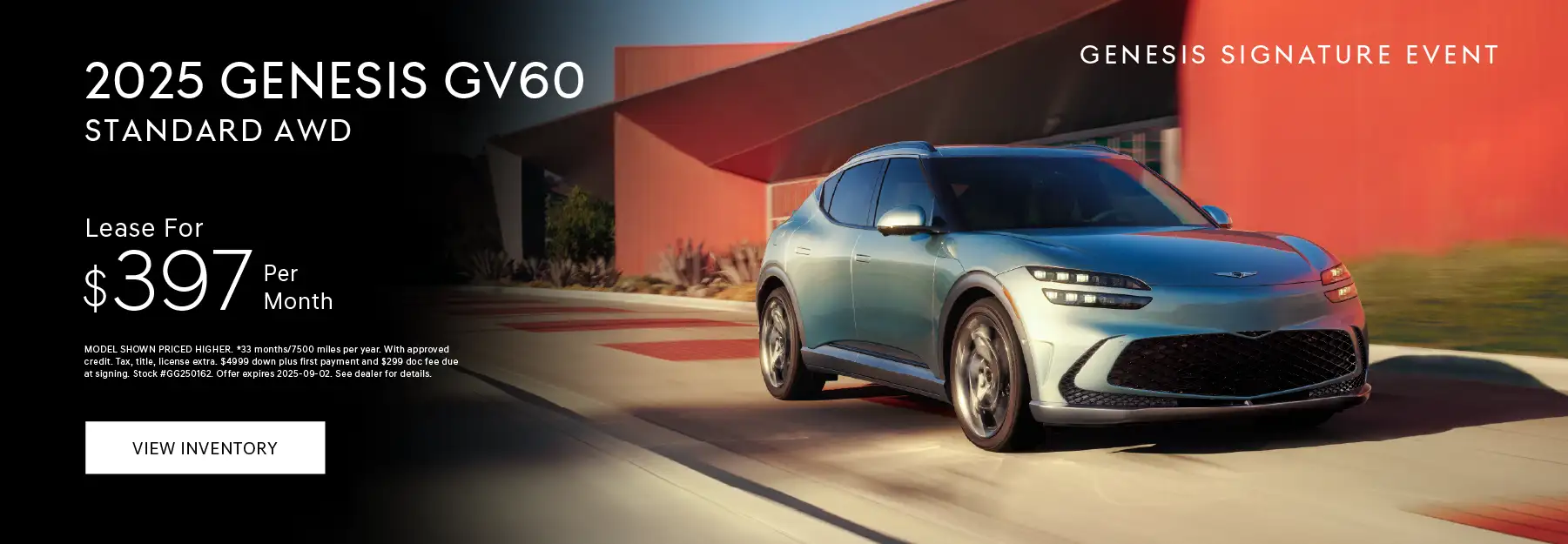 Woodhouse Genesis Offer GV60 Lease