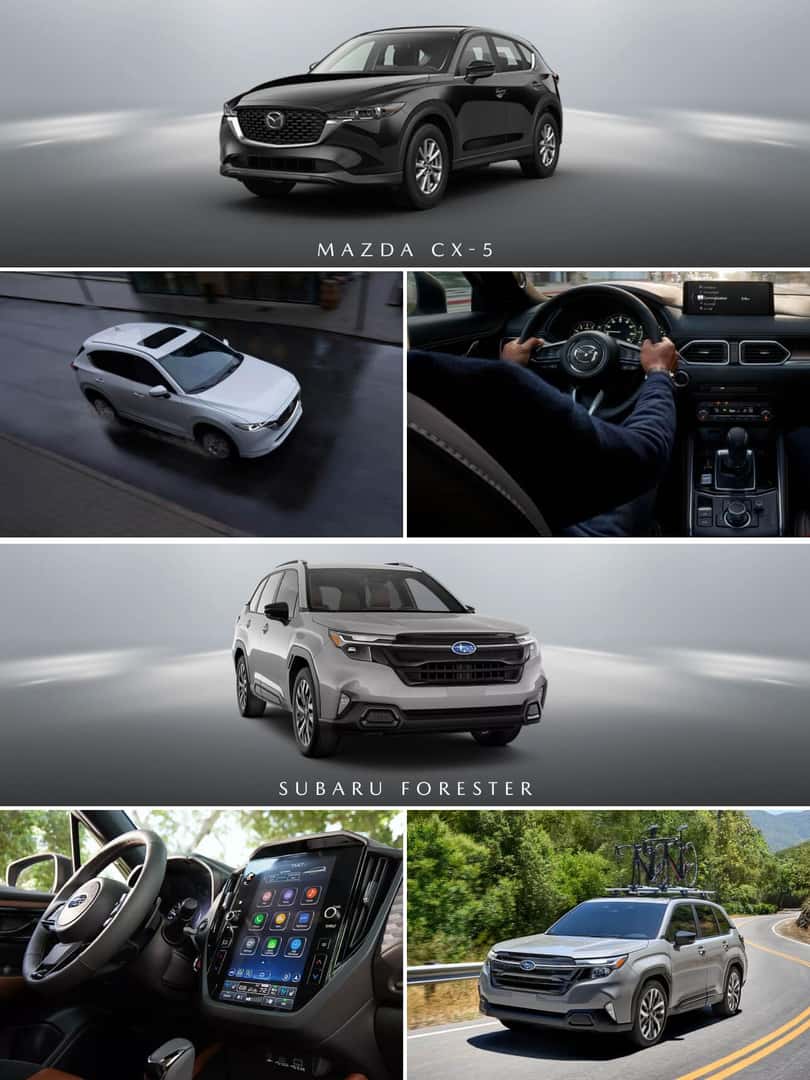 Mazda CX-5 vs. Subaru Forester Specs