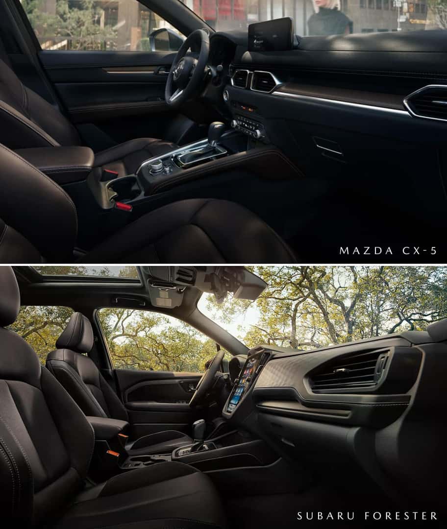 Mazda CX-5 vs. Subaru Forester Interior