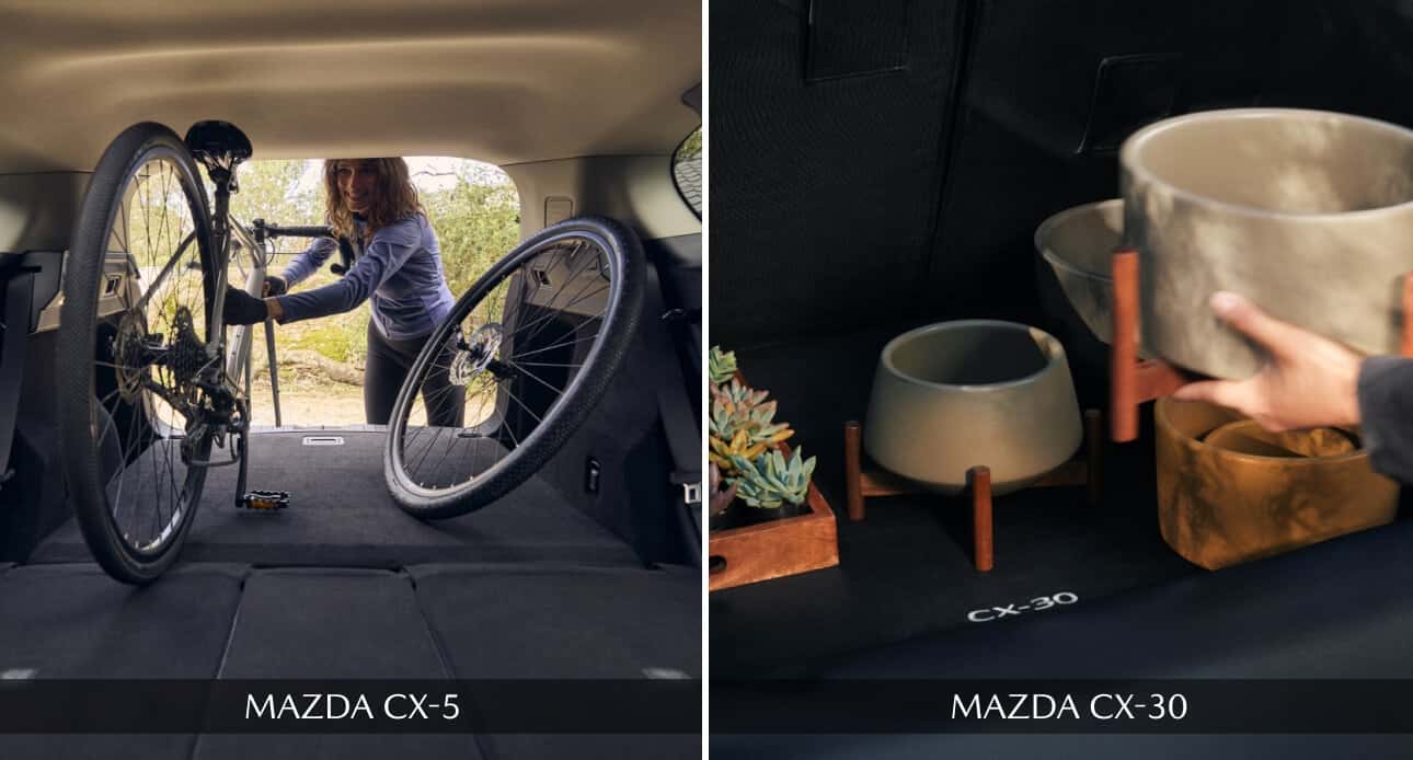 Mazda CX-30 vs. Mazda CX-5 Dimensions: Size & Cargo Space