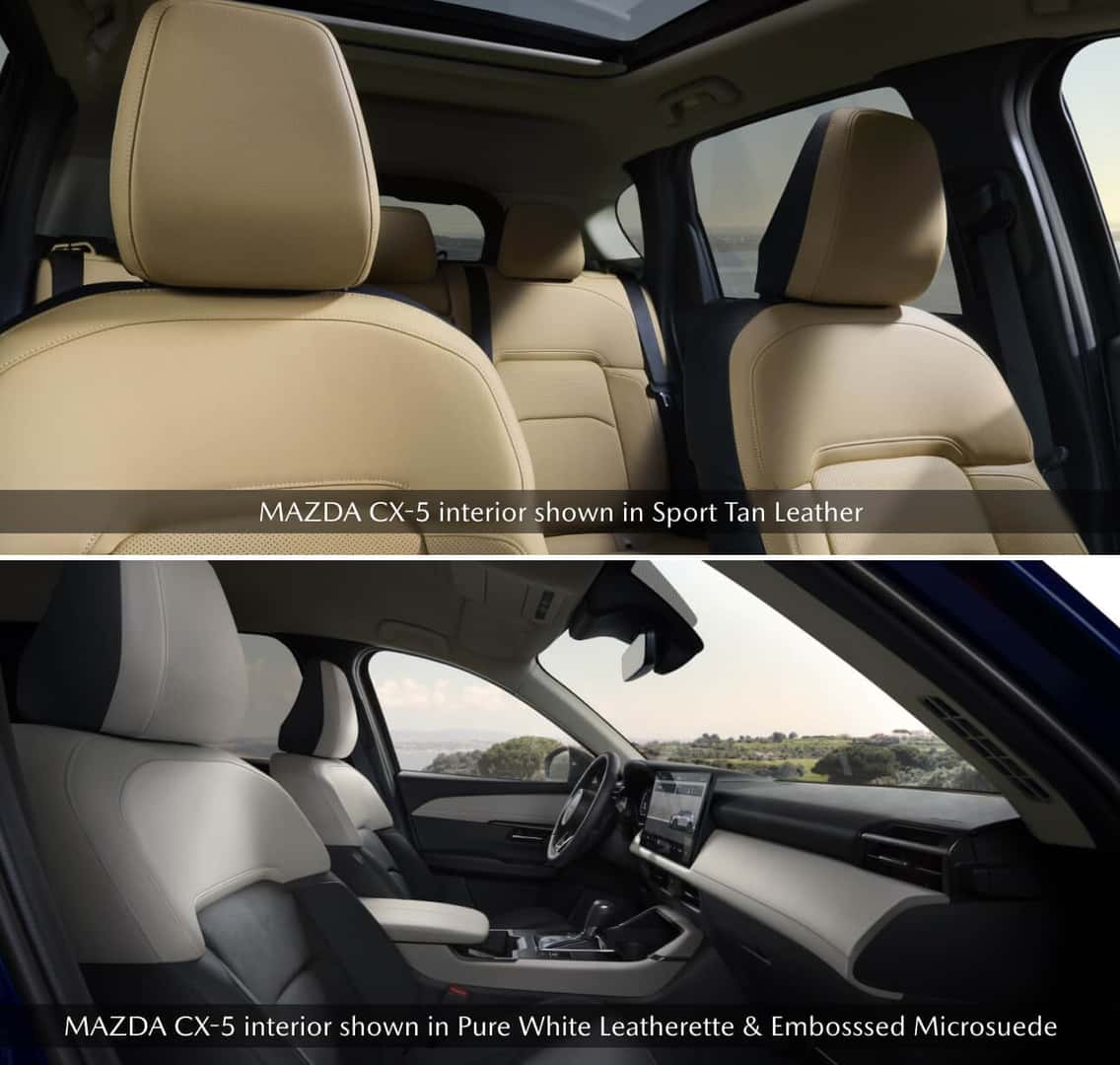 2026 Mazda CX-30 vs. Mazda CX-5: Interiors, Seating & Colors