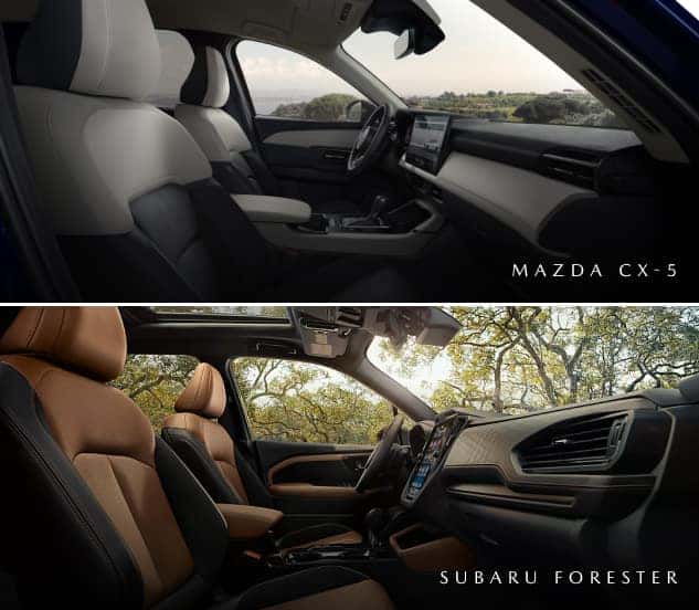Mazda CX-5 vs. Subaru Forester Interior