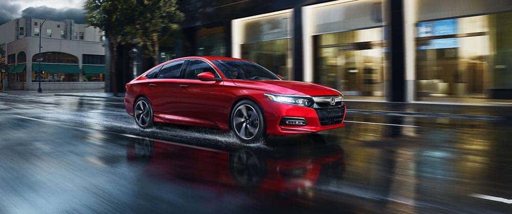 2018 Honda Accord driving in the rain