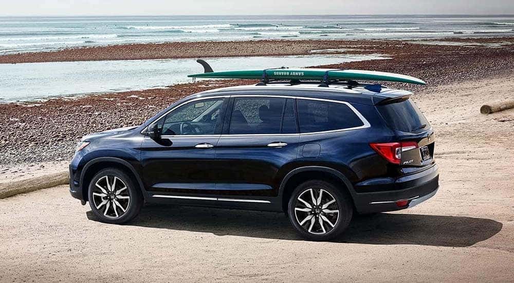 2019 Honda Pilot with surfboard