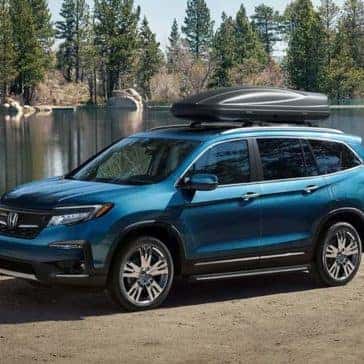 2019 Honda Pilot by the lake