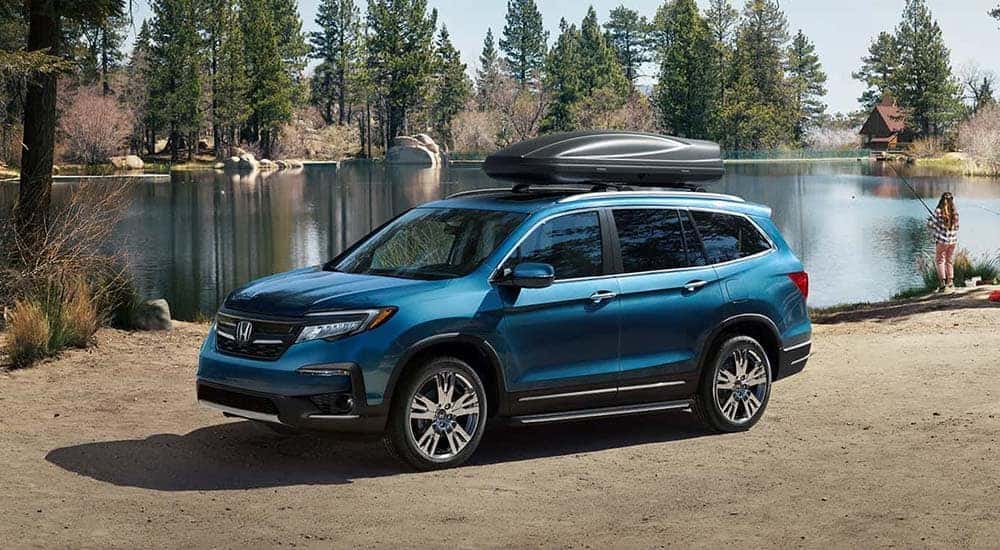 2019 Honda Pilot by the lake