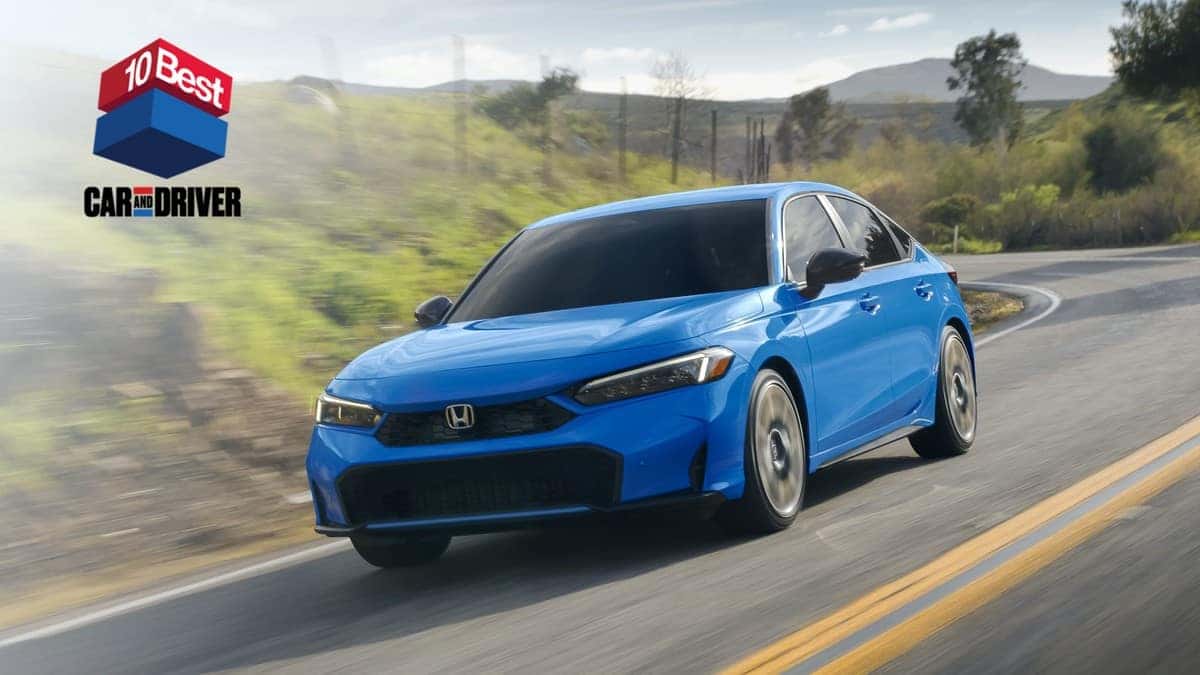 Trio of Honda Civic, Accord and CR-V Threepeat as Car and Driver 10Best Winners; Honda Extends Lead as Winningest Brand in the Award’s History