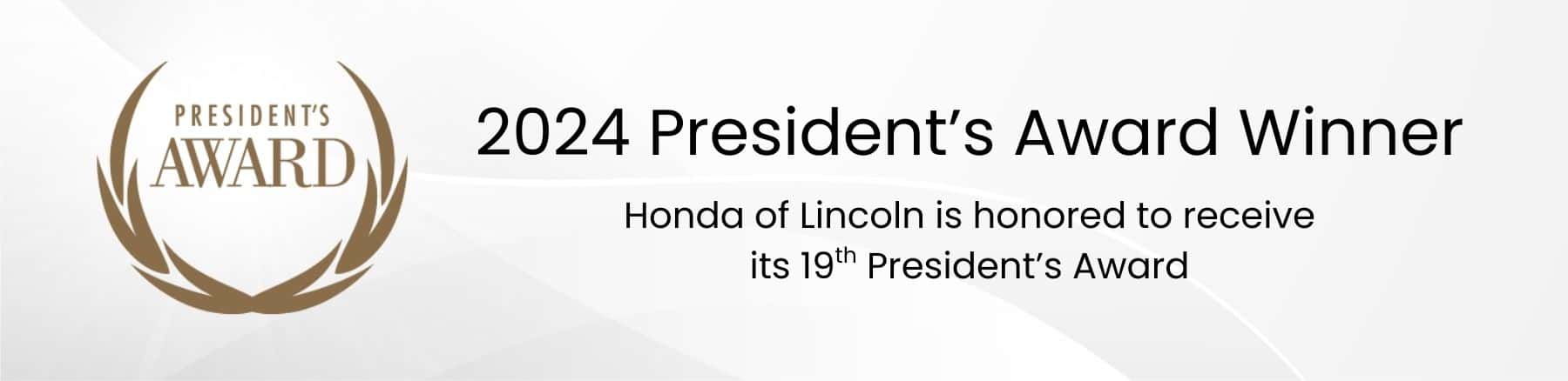Honda President's Award