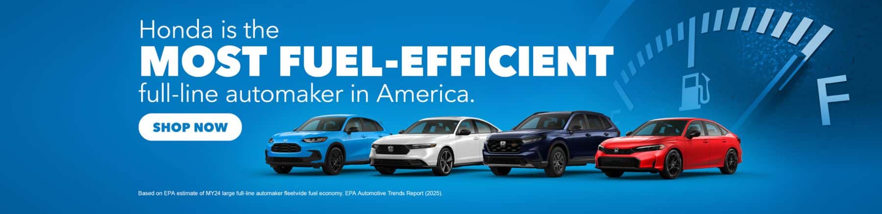 Honda most fuel efficient full line automaker in America