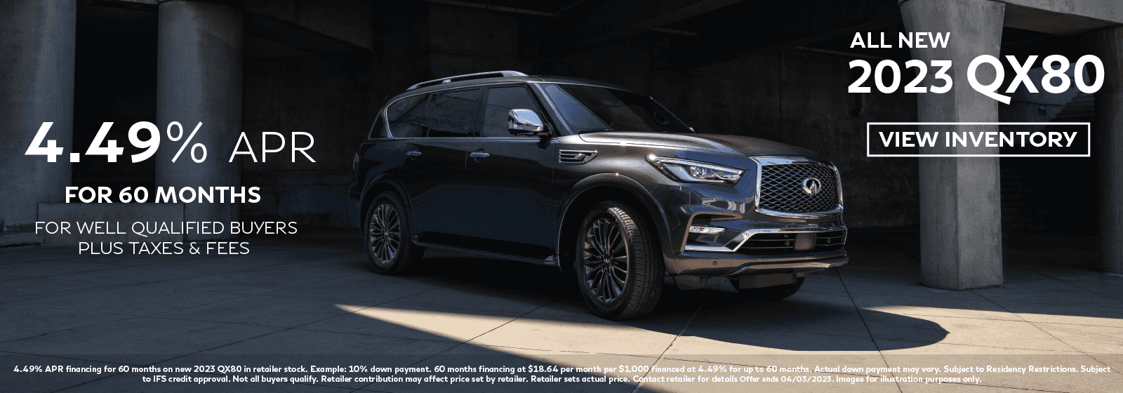 QX80 APR offer