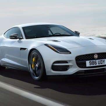 2019 Jaguar F-TYPE white with silver weave carbon fiber packages