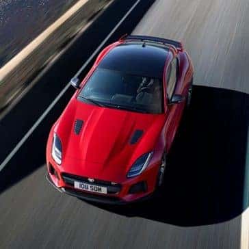 2019 Jaguar F-TYPE SVR in Caldera red with optional features fitted