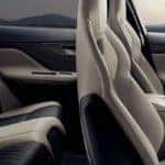 2019 Jaguar F-PACE SVR interior with beige and black seats