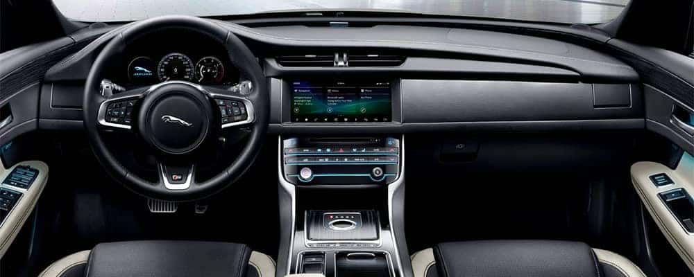 black jaguar xf interior