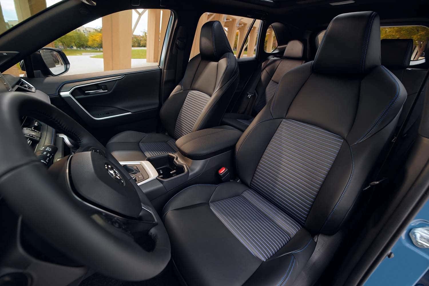 The All-New 2022 Toyota RAV4 Hybrid at Lancaster Toyota | 2022 Toyota RAV4 Hybrid interior front seats