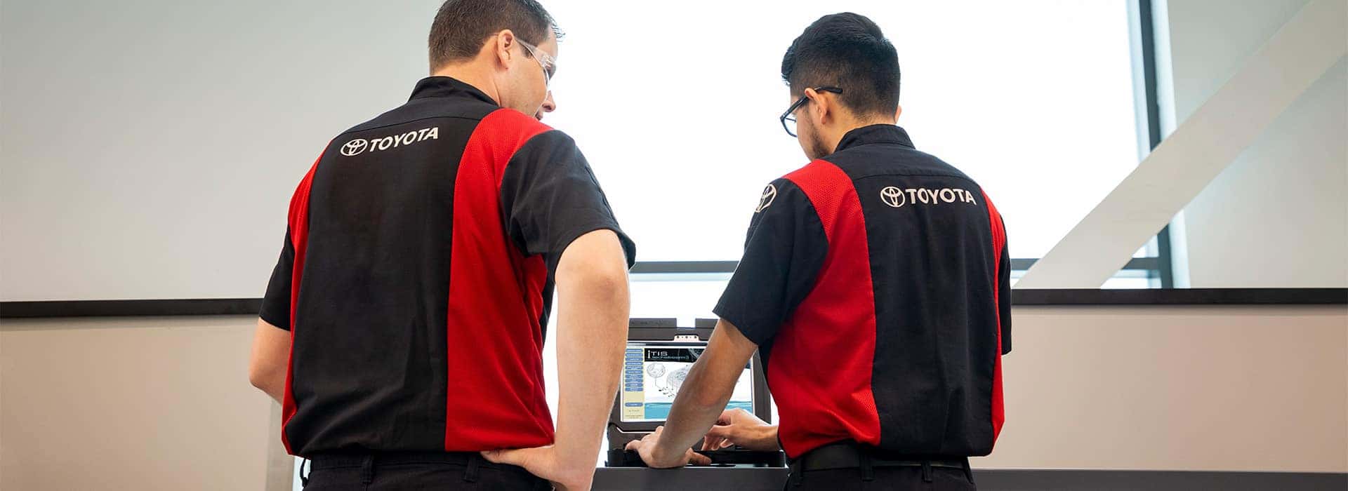 Two Toyota Service Technicians Doing a Multi-Point Inspection | Basic Car Maintenance and Servicing Checklist | Lancaster Toyota