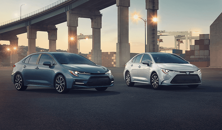 Most Fuel Efficient Toyota Models at CMA's Toyota of Martinsburg | Two 2024 Toyota Corolla's in the color silver and blue
