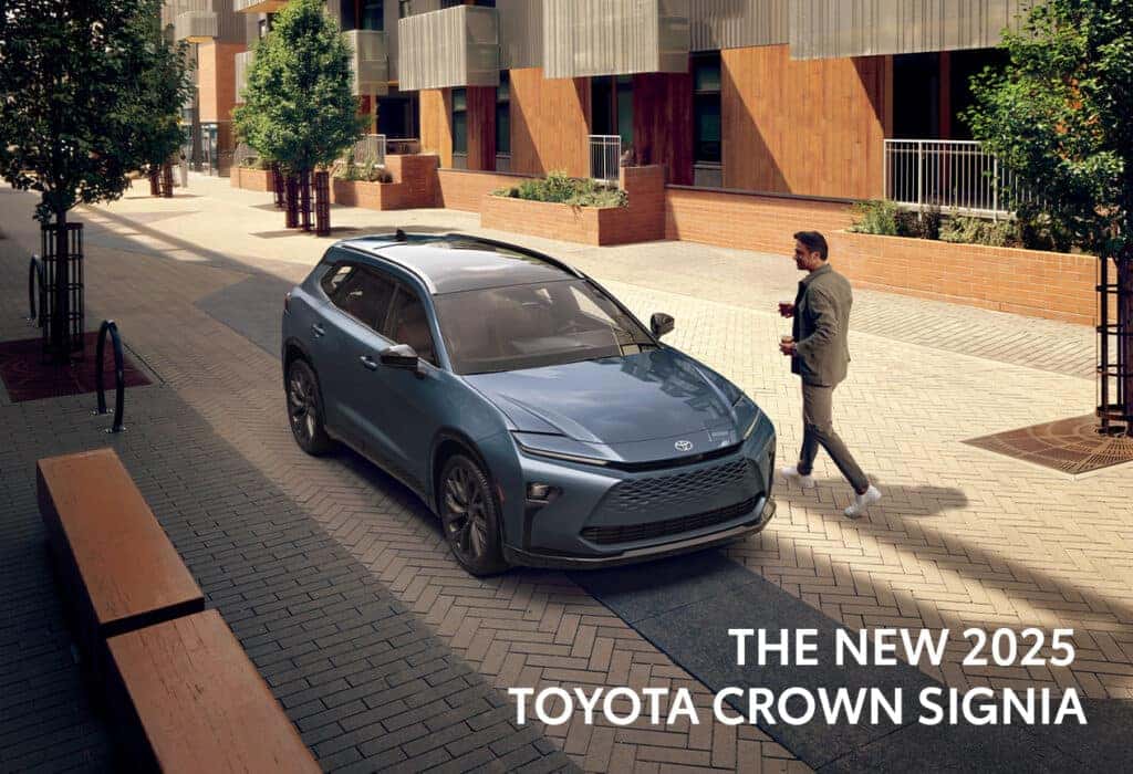 2025 Toyota Camry at Lancaster Toyota in East Petersburg, PA | Man walking up to his parked 2025 Toyota Crown Signia