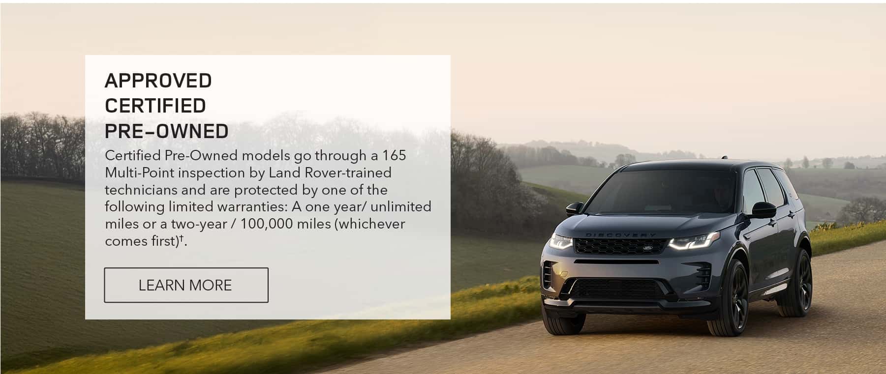 Approved Certified Pre-Owned Model Information