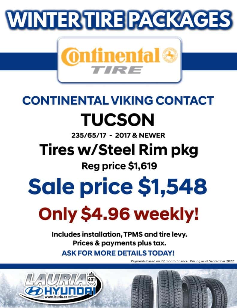 Hyundai Tucson snow tires