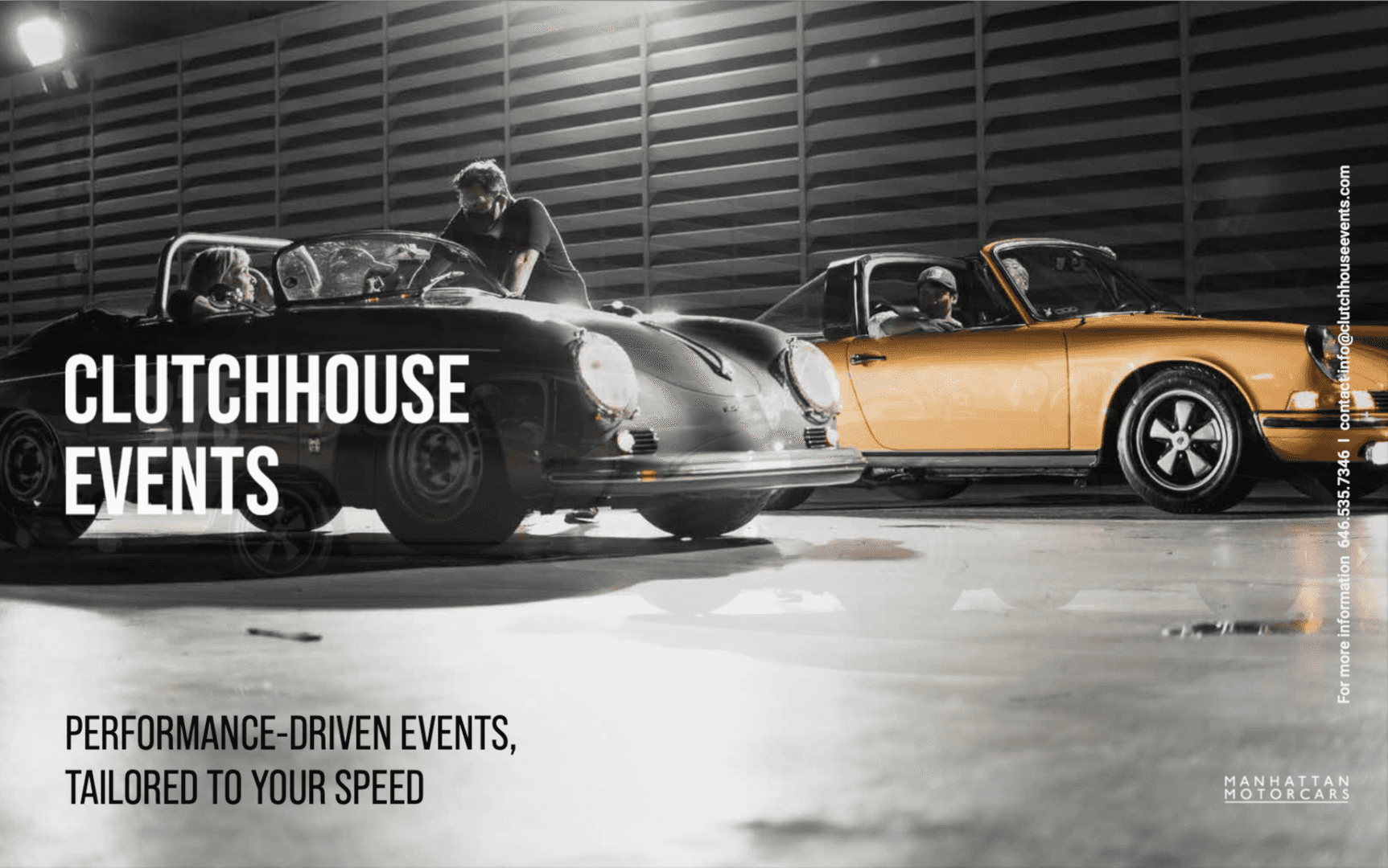Events at Manhattan Motorcars Book Yours Today! Manhattan Motorcars