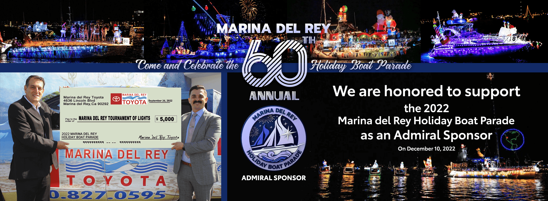 Marina del Rey Holiday Boat Parade Admiral Sponsor Marina del Rey