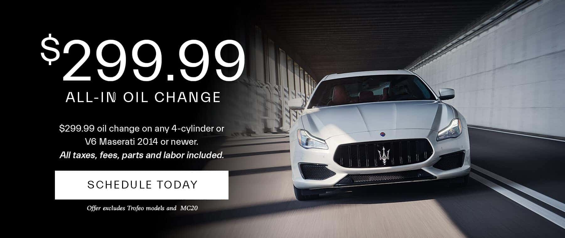 Maserati Oil Change Price