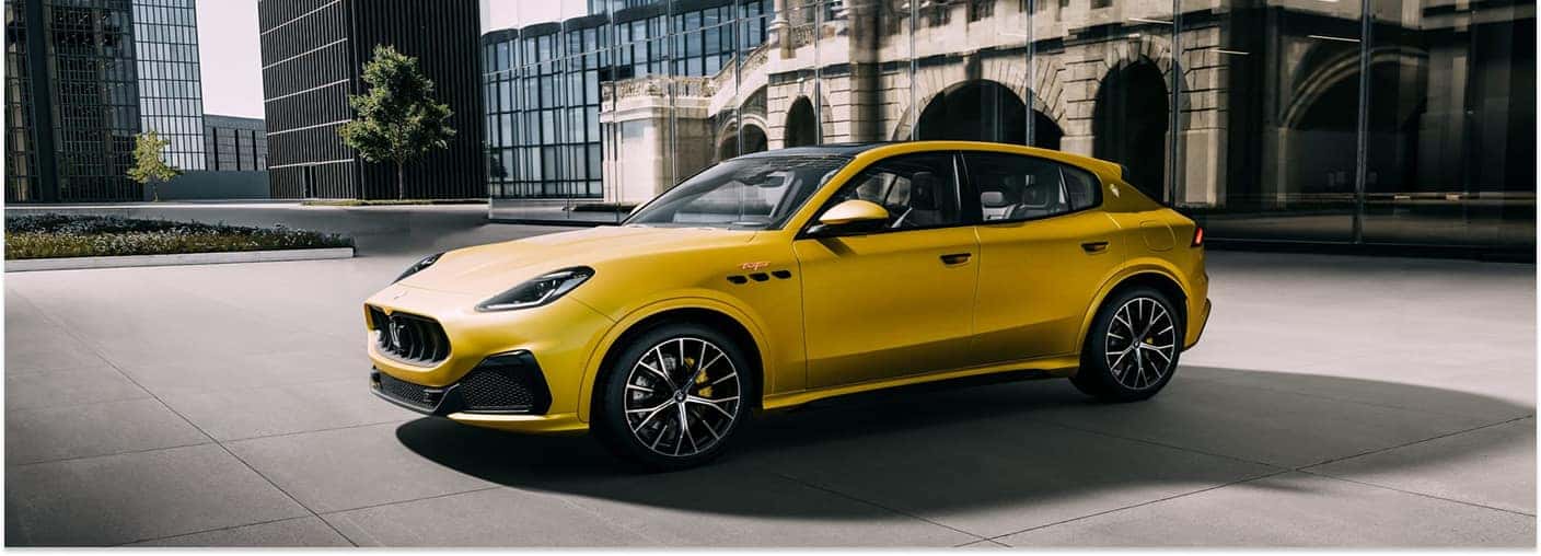 Yellow 2026 Maserati Grecale Trofeo Parked