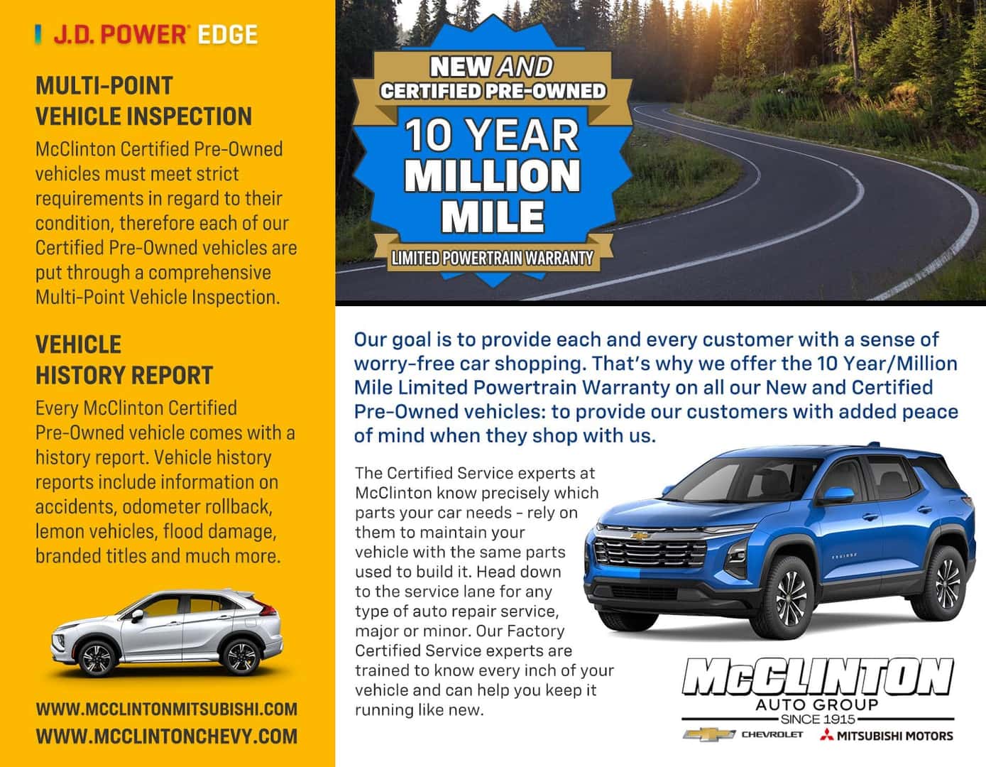 McClinton Million Mile Warranty | Best Car Coverage Near Me