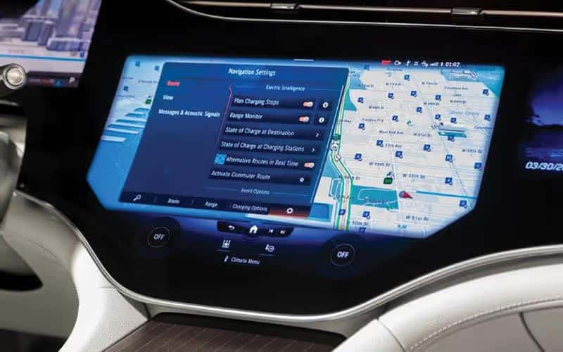 Mercedes-Benz EV Navigation Route Planning