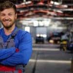 service technician in shop