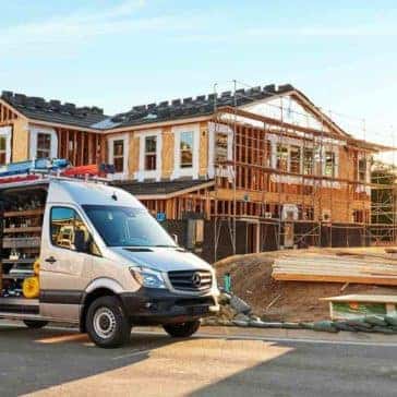 2017 Sprinter Cargo Van Exterior on a Job Site