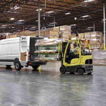 2017 Sprinter Cargo Van Exterior in a wearhouse