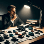 Image of an accountant pondering vehicle deductions.