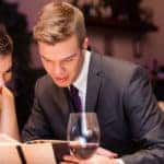 Couple on a date at a restaurant