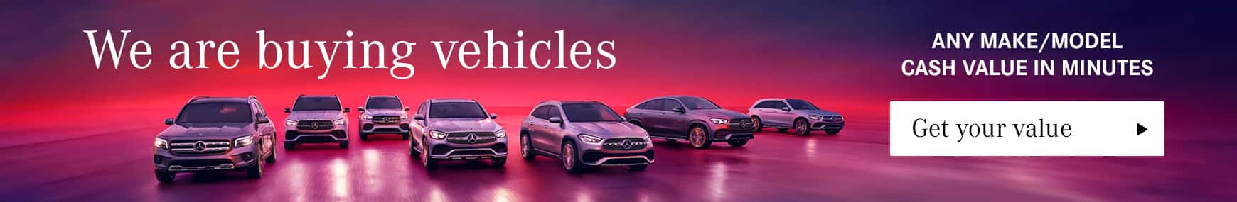 We are buying vehicles - Get a cash value in minutes