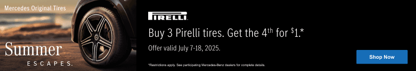 Buy 3 Pirelli tires. Get the 41h for $1*